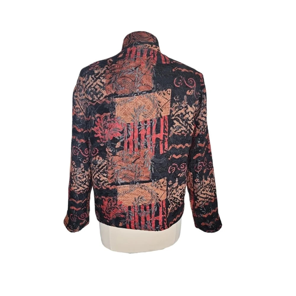 Vintage Chico's Celastrus Reversible Jacket Chico Size 1 Red Black - Picture 7 of 16